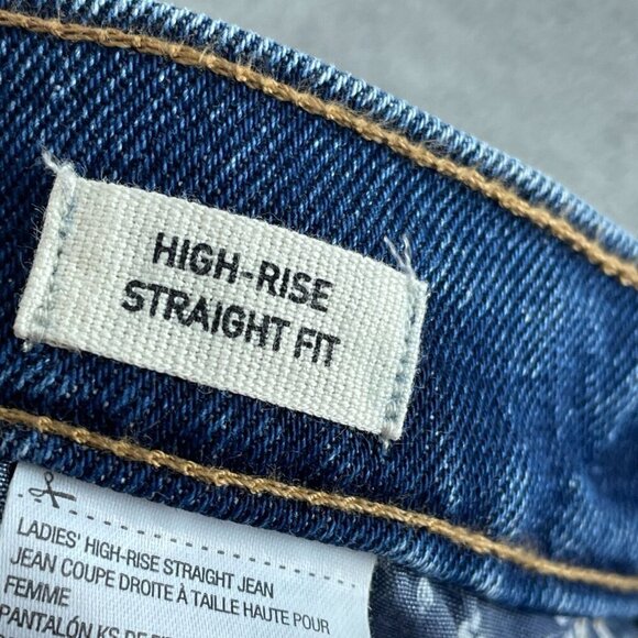 Kirkland Signature High-Rise Straight Fit Womens Jeans Size 6 Blue NWT 3149 - Picture 5 of 12